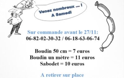 MATINÉE BOUDINS & SABODETS DES CHASSEURS DE LOYETTES