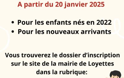 Inscriptions scolaires 2025/2026