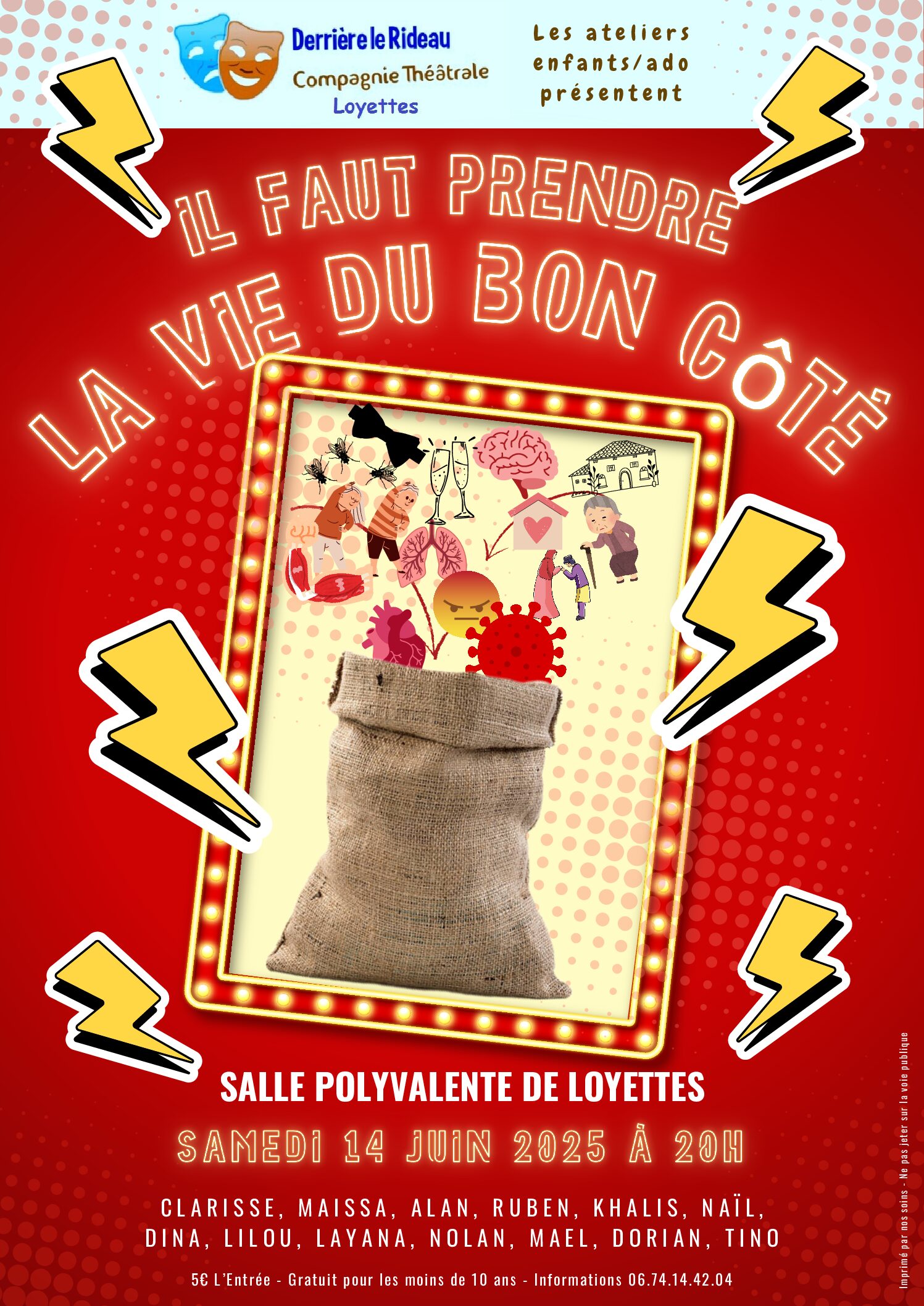 🎭 SOIRÉE THÉÂTRALE IL FAUT PRENDRE LA VIE DU BON CÔTÉ 🎫