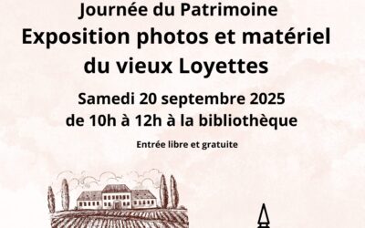 🖼️ JOURNÉE DU PATRIMOINE EXPO PHOTOS ET MATÉRIEL DU VIEUX LOYETTES À LA BIBLIOTHÈQUE 📸