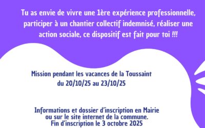 💰 DISPOSITIF ARGENT DE POCHE POUR LES 15 – 17 ANS DE LOYETTES 💸