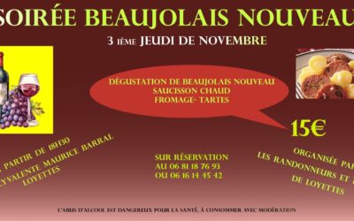 🍷 SOIRÉE BEAUJOLAIS NOUVEAU 🍇