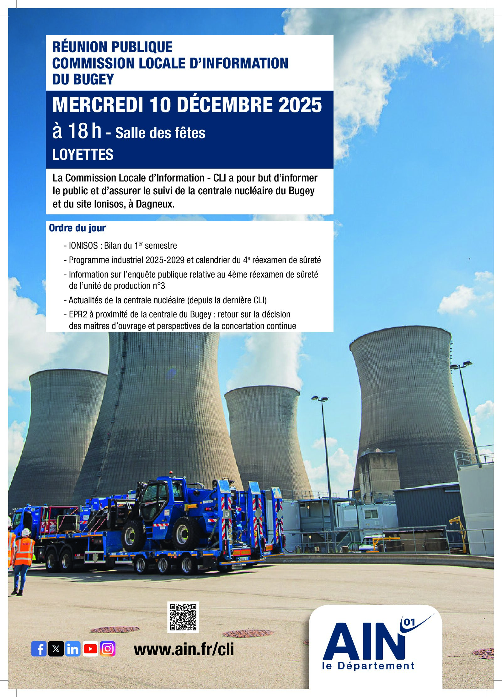 📢 RÉUNION PUBLIQUE COMMISSION LOCALE D’INFORMATION DU BUGEY 📢