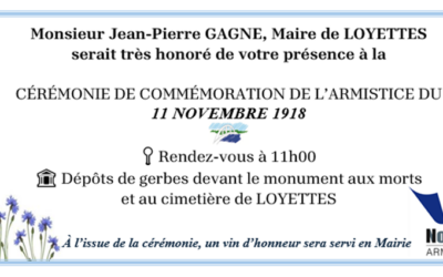 🕊️ CÉRÉMONIE DE COMMÉMORATION DU 11 NOVEMBRE 1918 🕊️