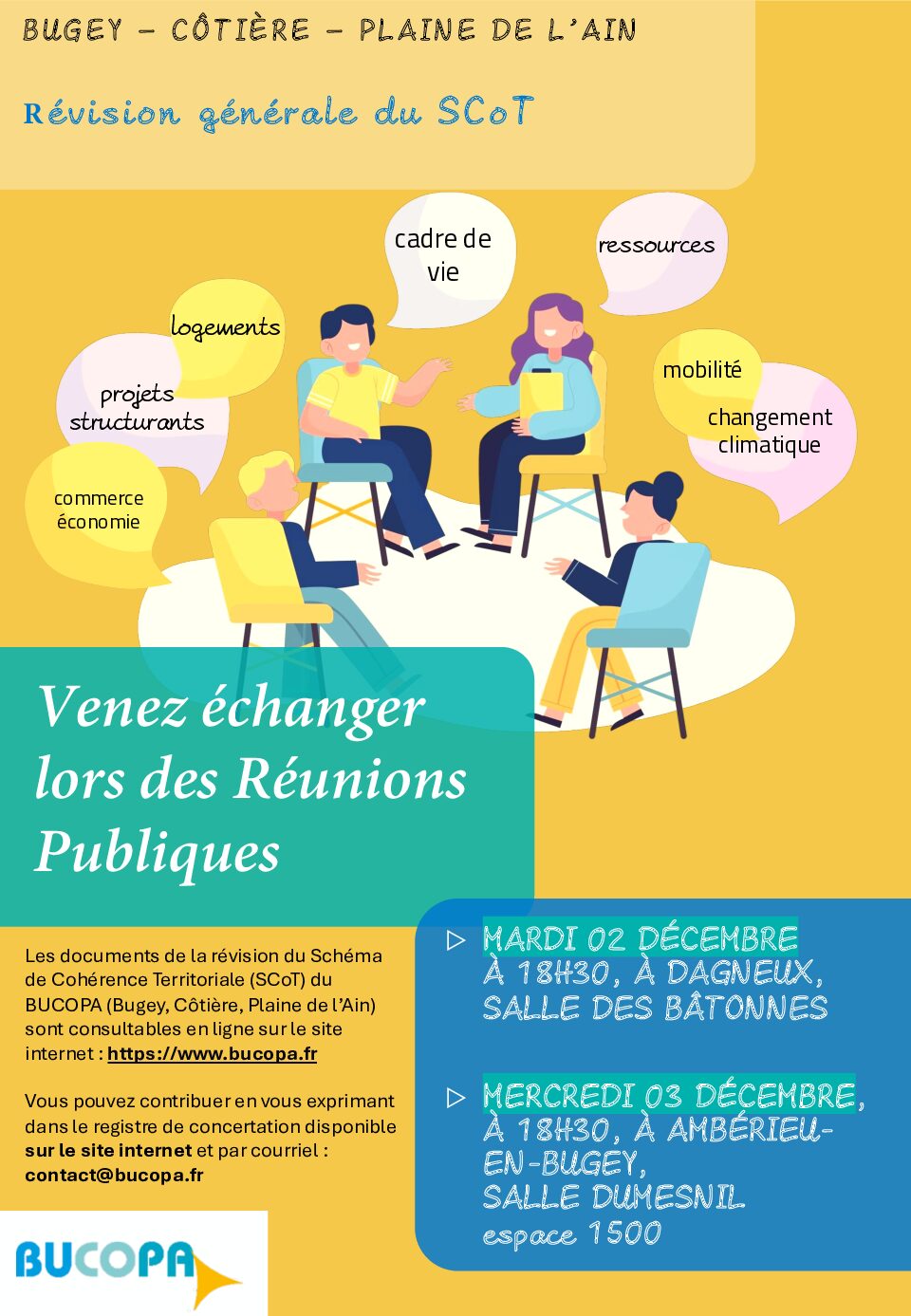 💬 RÉUNIONS PUBLIQUES RÉVISION DU SCOT 🗣️