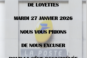 ✉️ FERMETURE EXCEPTIONNELLE DE L&rsquo;AGENCE POSTALE LE 27 JANVIER 2026 ✉️