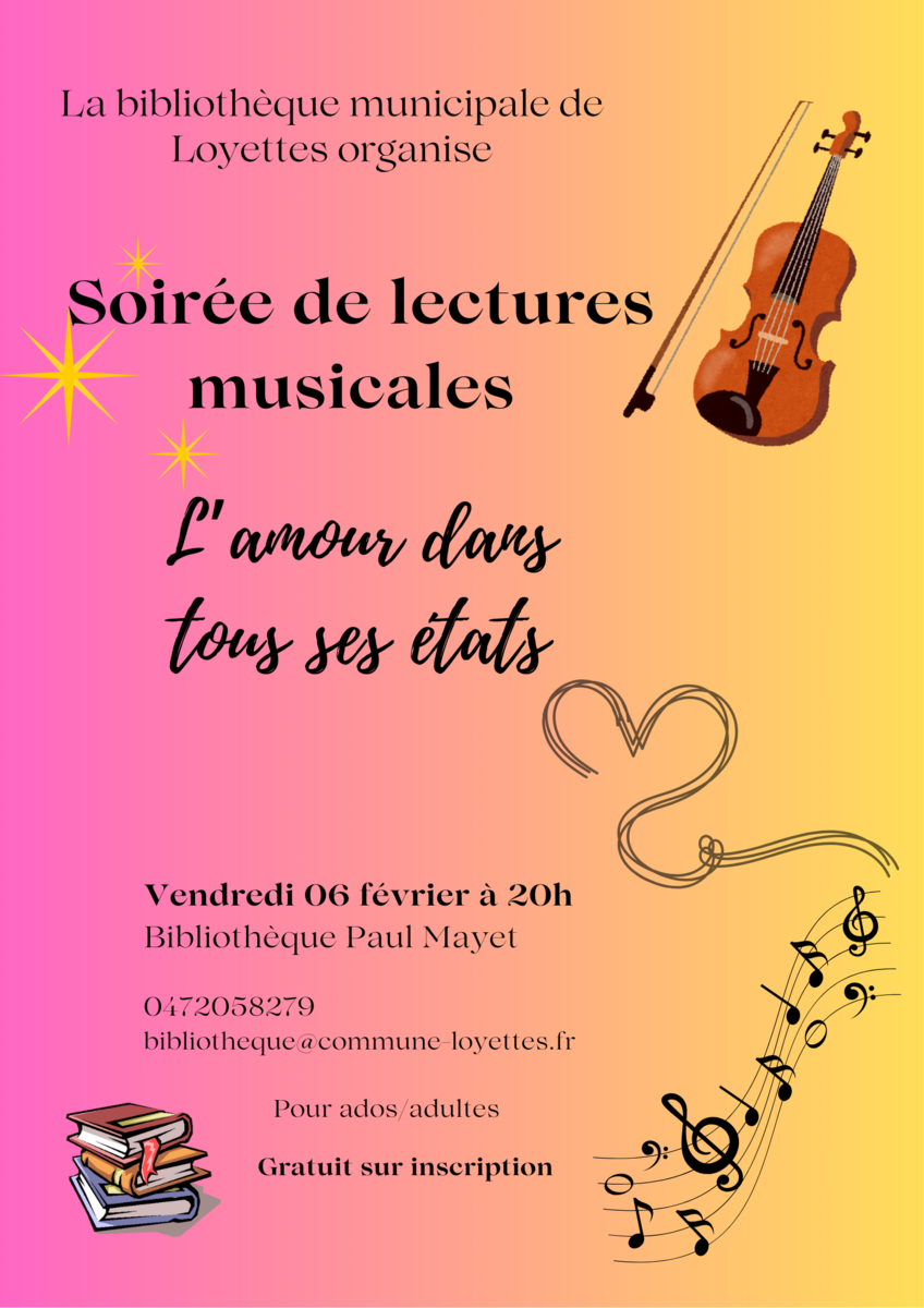 ❤️ SOIRÉE DE LECTURES MUSICALES L'AMOUR DANS TOUS SES ÉTATS 📕