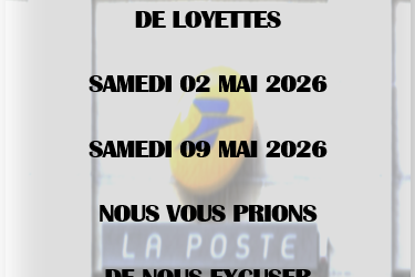 ❌ FERMETURES EXCEPTIONNELLES DE L&rsquo;AGENCE POSTALE COMMUNALE 📮