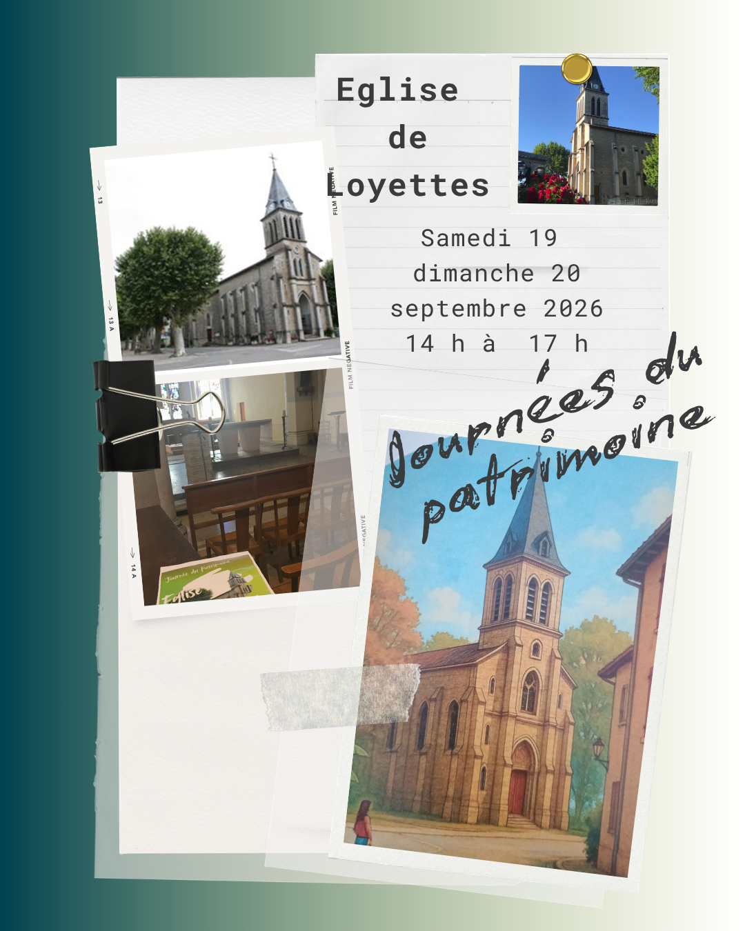 🔎 LES JOURNÉES DU PATRIMOINE À L'ÉGLISE DE LOYETTES 🫶
