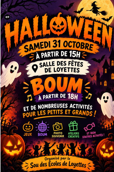 🎃 LE SOU DES ÉCOLES ORGANISE UNE SOIRÉE HALLOWEEN 🎃